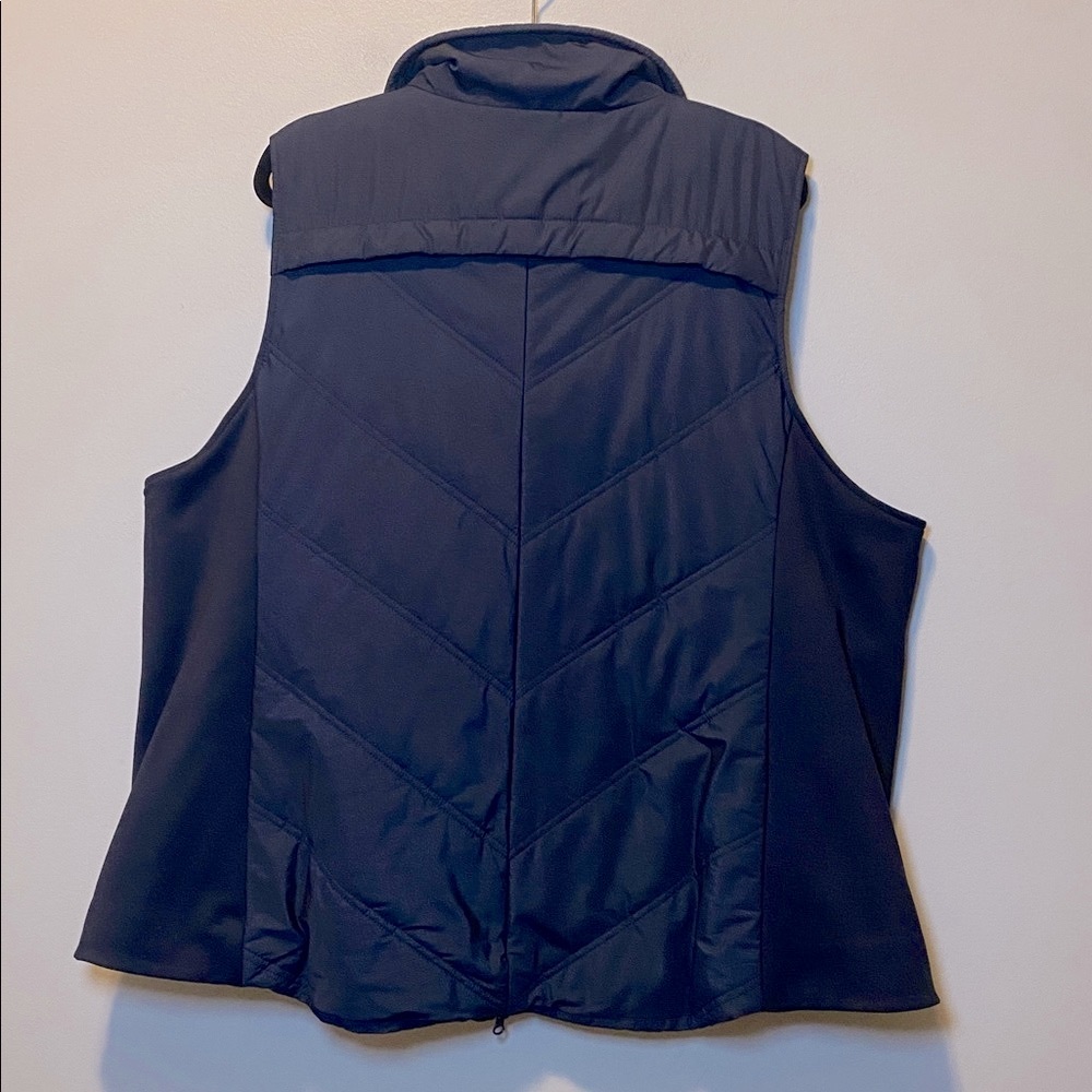 Talbots Vest Women's 3X PETITE Blue Chevron Quilted Sleeveless Zip Up Outdoor - Picture 11 of 14